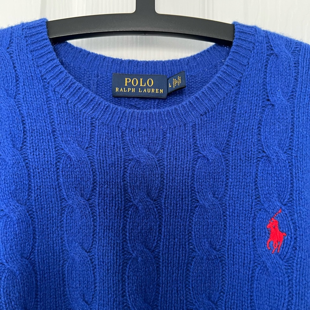 Polo by Ralph Lauren Blue Cable Sweater
